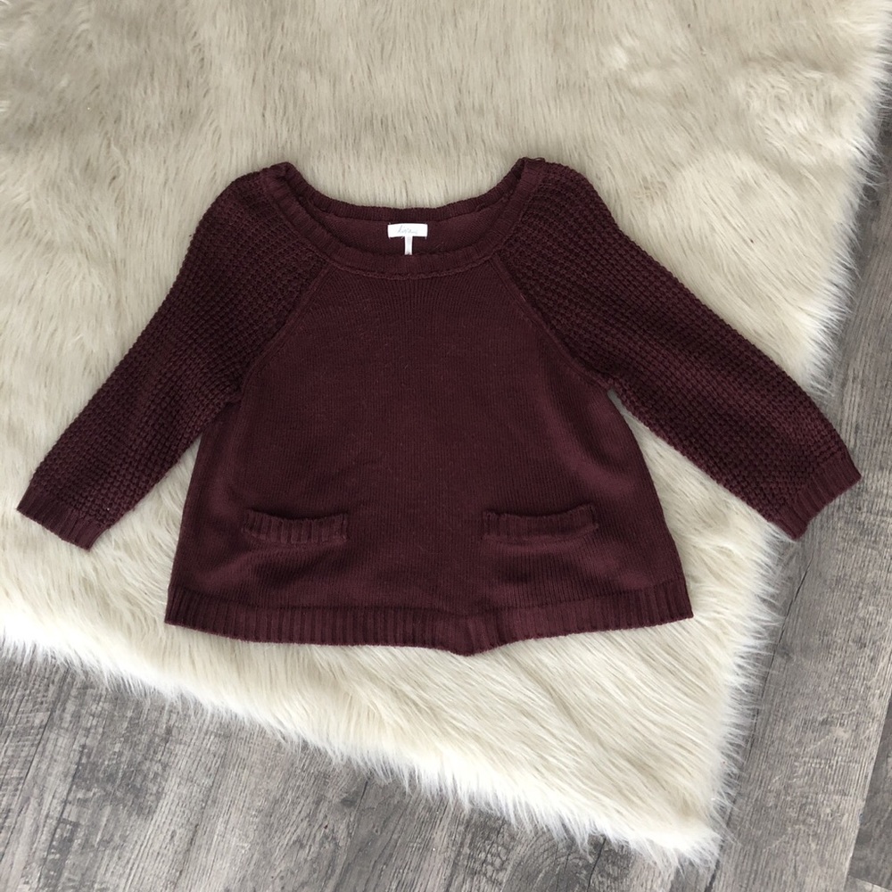 Kirra maroon knit sweater